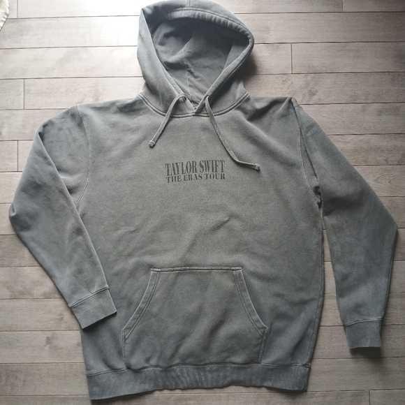 Taylor Swift Tops - Taylor Swift Eras Tour Hoodie XL Unisex Official Merchandise Charcoal Grey EUC